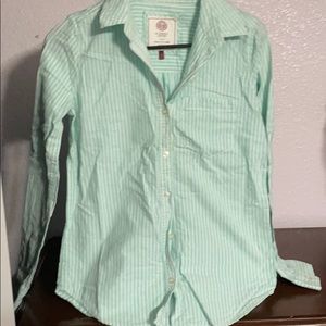 Teal striped shirt